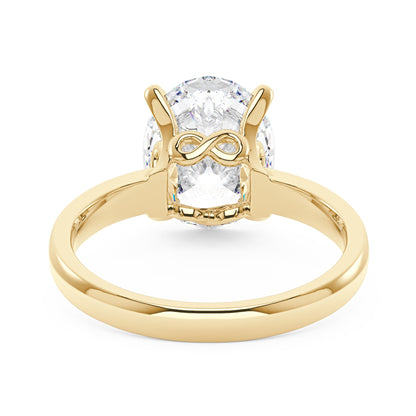 Modern Solitaire Ring with Oval Cut Moissanite - NavianJewelry™
