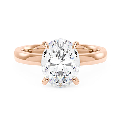 Modern Solitaire Ring with Oval Cut Moissanite - NavianJewelry™