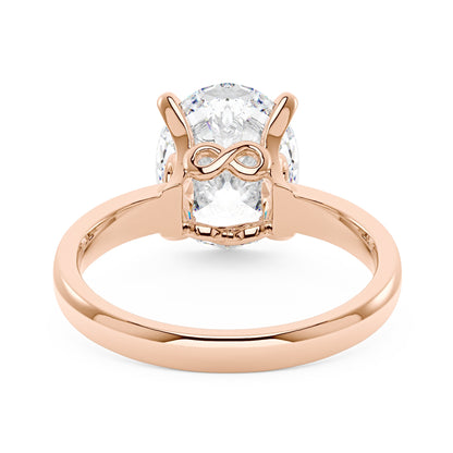 Modern Solitaire Ring with Oval Cut Moissanite - NavianJewelry™