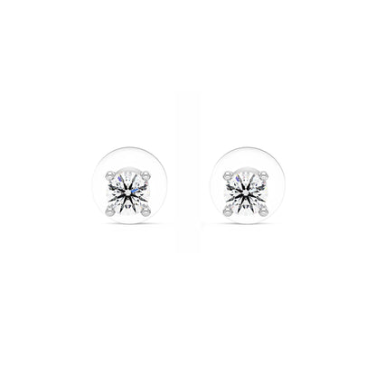 0.2 Carat Moissanite 4-Prong Basket Setting Stud Earrings in 14K Gold - NavianJewelry™