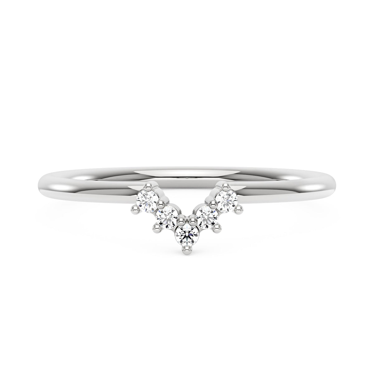 Marquise Cut Moissanite Engagement Ring and Curved Band Set