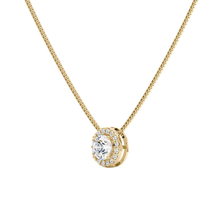 Moissanite Halo Style Pendant Necklace - NavianJewelry™