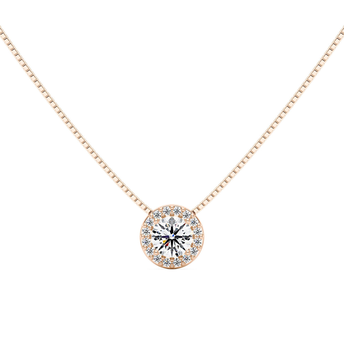 Moissanite Halo Style Pendant Necklace - NavianJewelry™