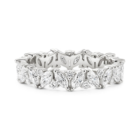 Multi-Shape Marquise Round Cut Moissanite Full Eternity Band - NavianJewelry™