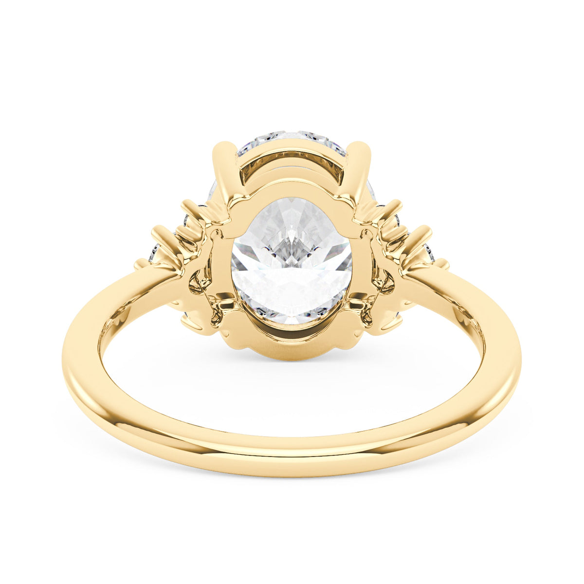 Oval and Round Cut Moissanite Cluster Ring - NavianJewelry™