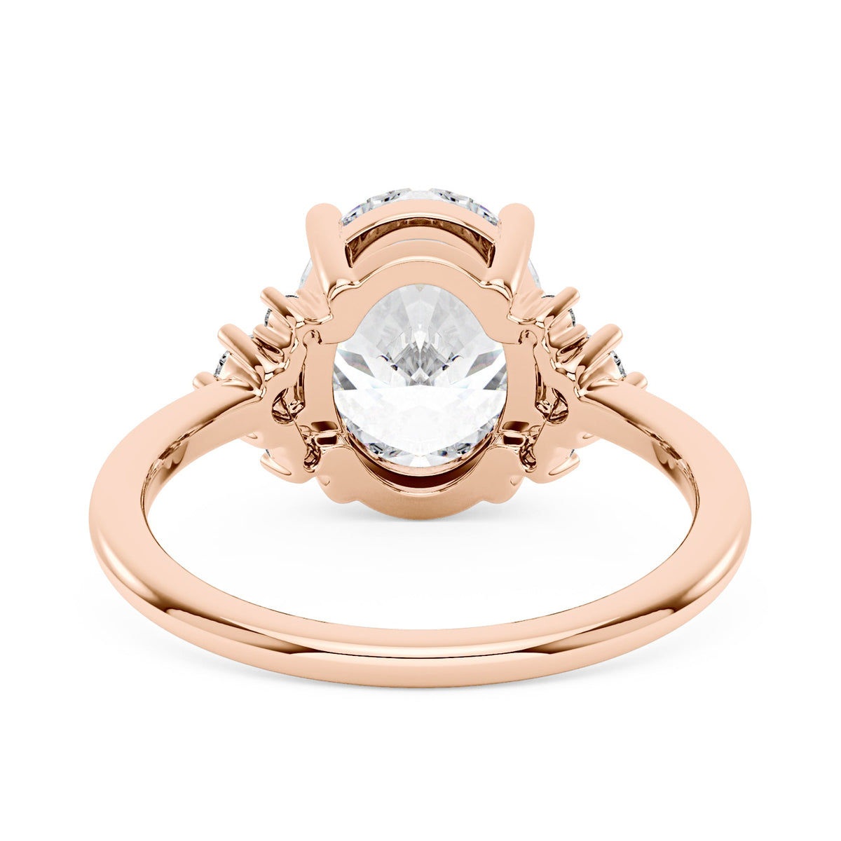 Oval and Round Cut Moissanite Cluster Ring - NavianJewelry™
