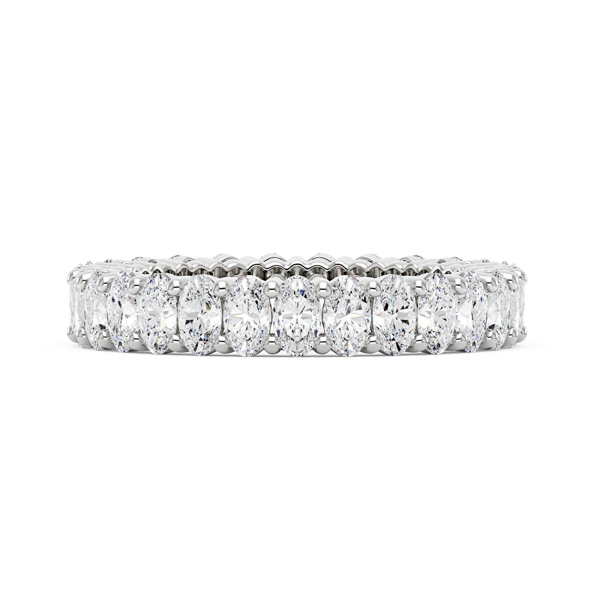 Oval Moissanite Full Eternity Wedding Band - NavianJewelry™