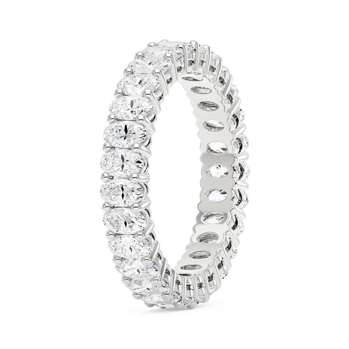 Oval Moissanite Full Eternity Wedding Band - NavianJewelry™
