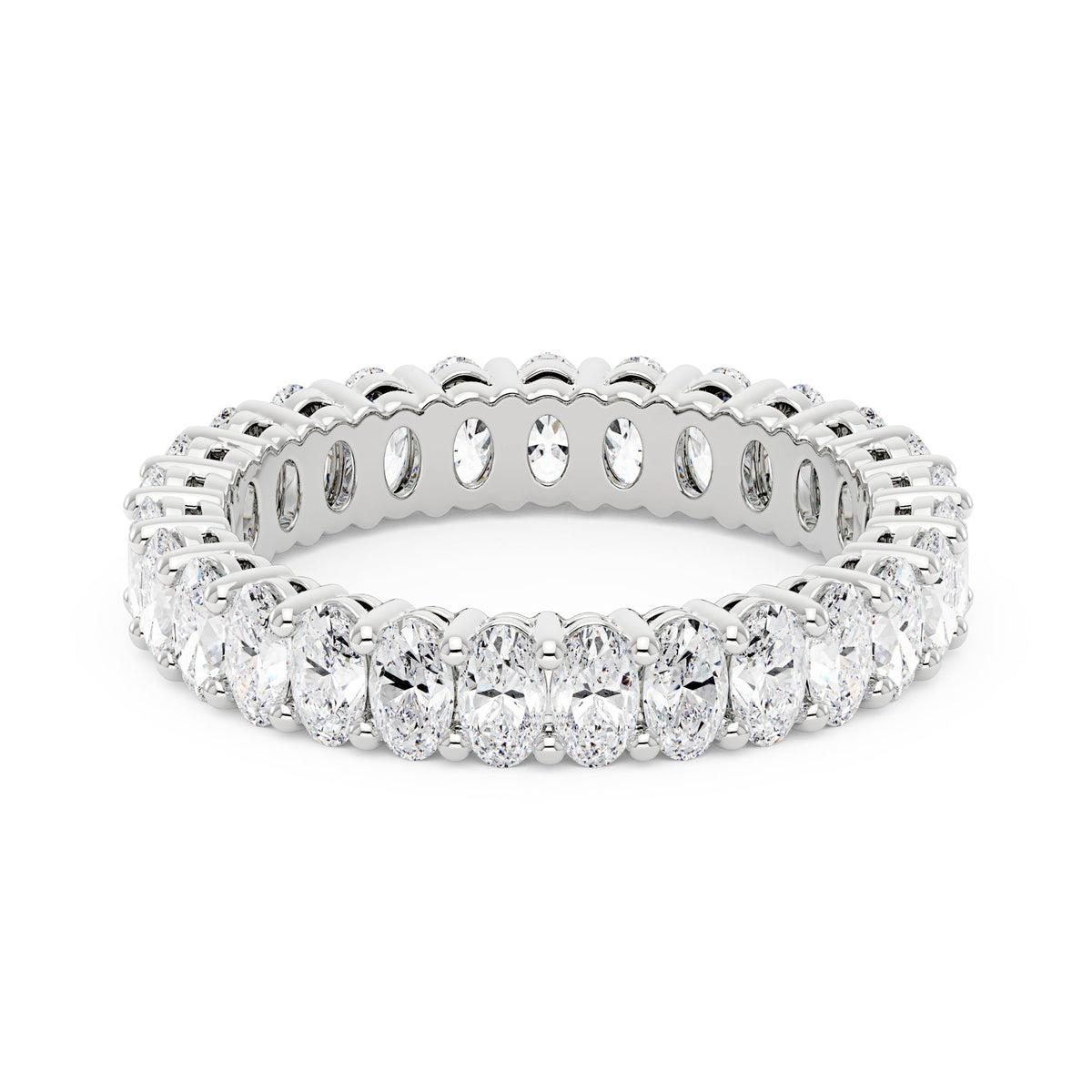 Oval Moissanite Full Eternity Wedding Band - NavianJewelry™