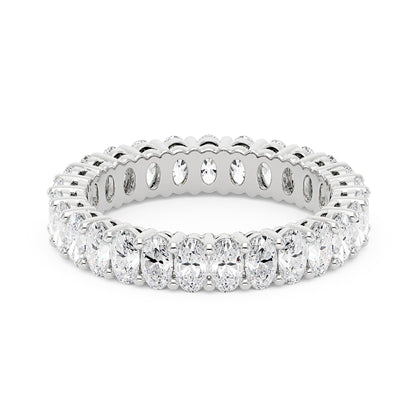 Oval Moissanite Full Eternity Wedding Band - NavianJewelry™