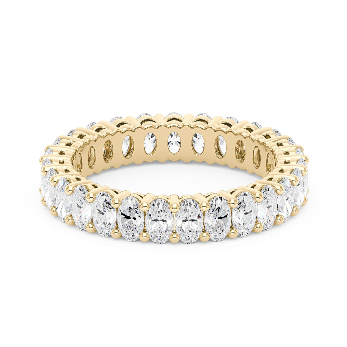 Oval Moissanite Full Eternity Wedding Band - NavianJewelry™