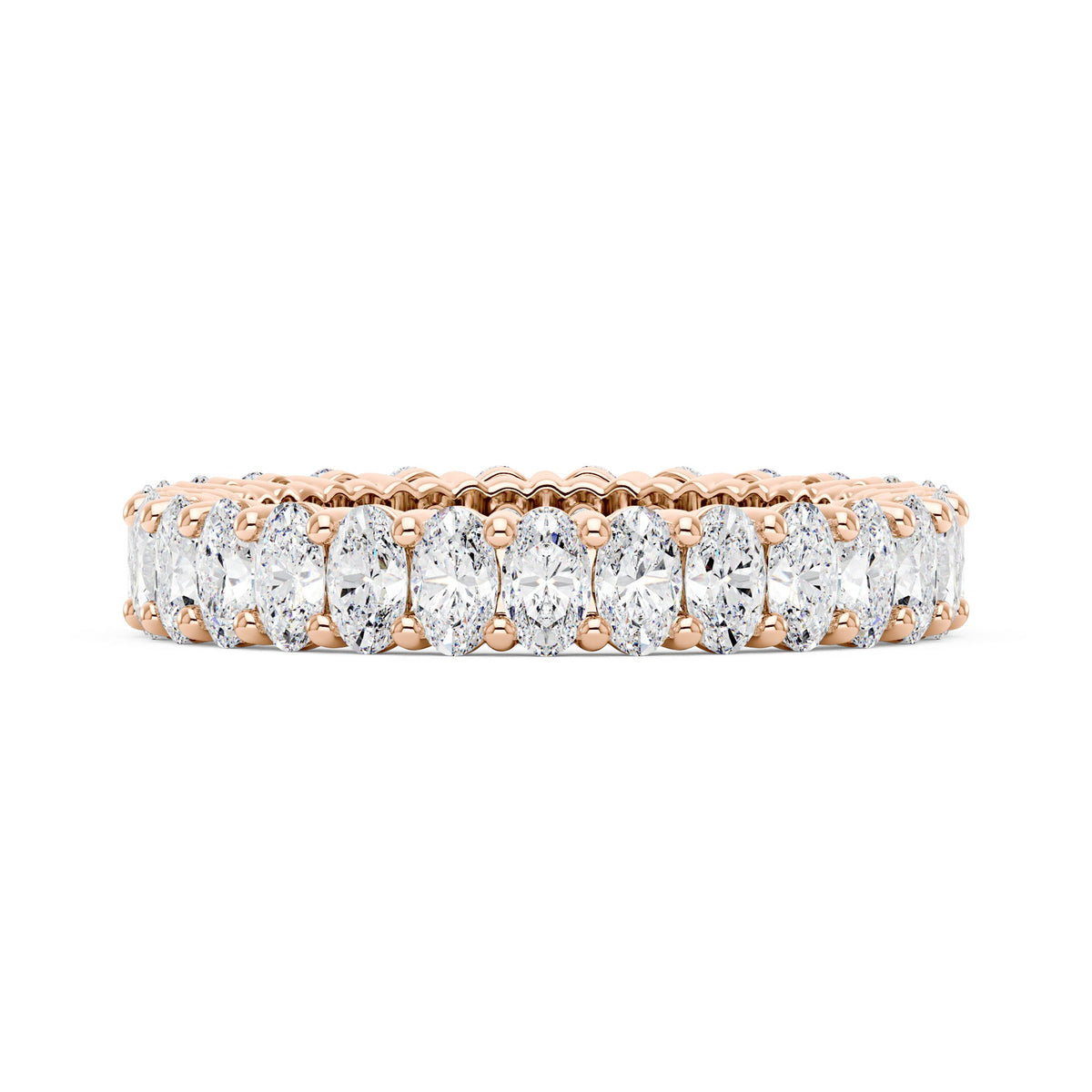Oval Moissanite Full Eternity Wedding Band - NavianJewelry™
