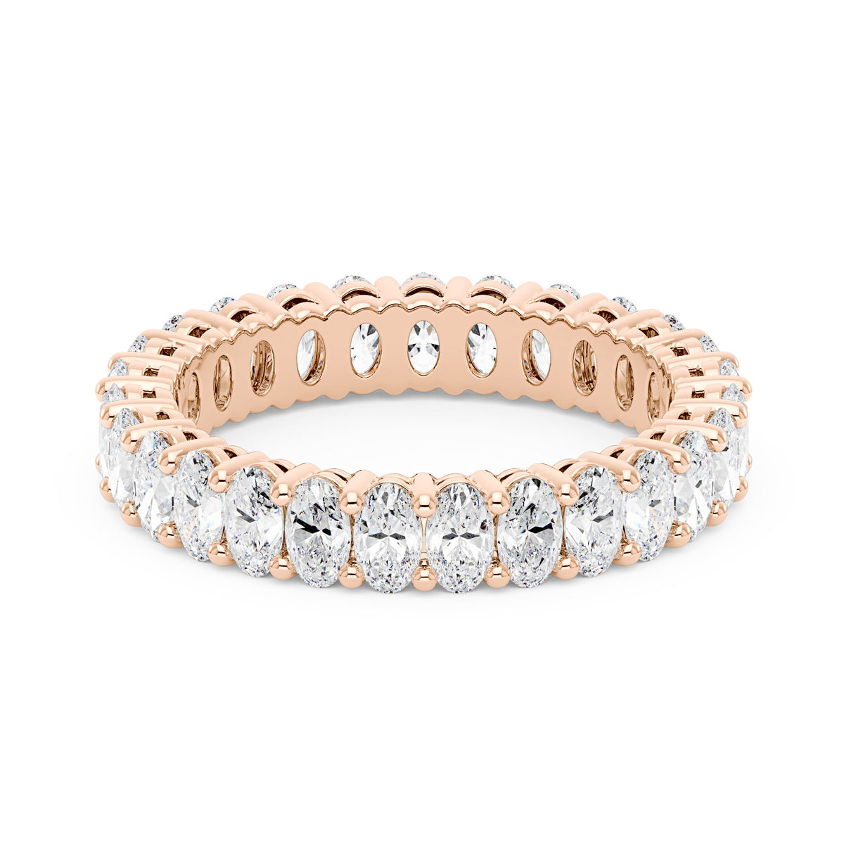 Oval Moissanite Full Eternity Wedding Band - NavianJewelry™