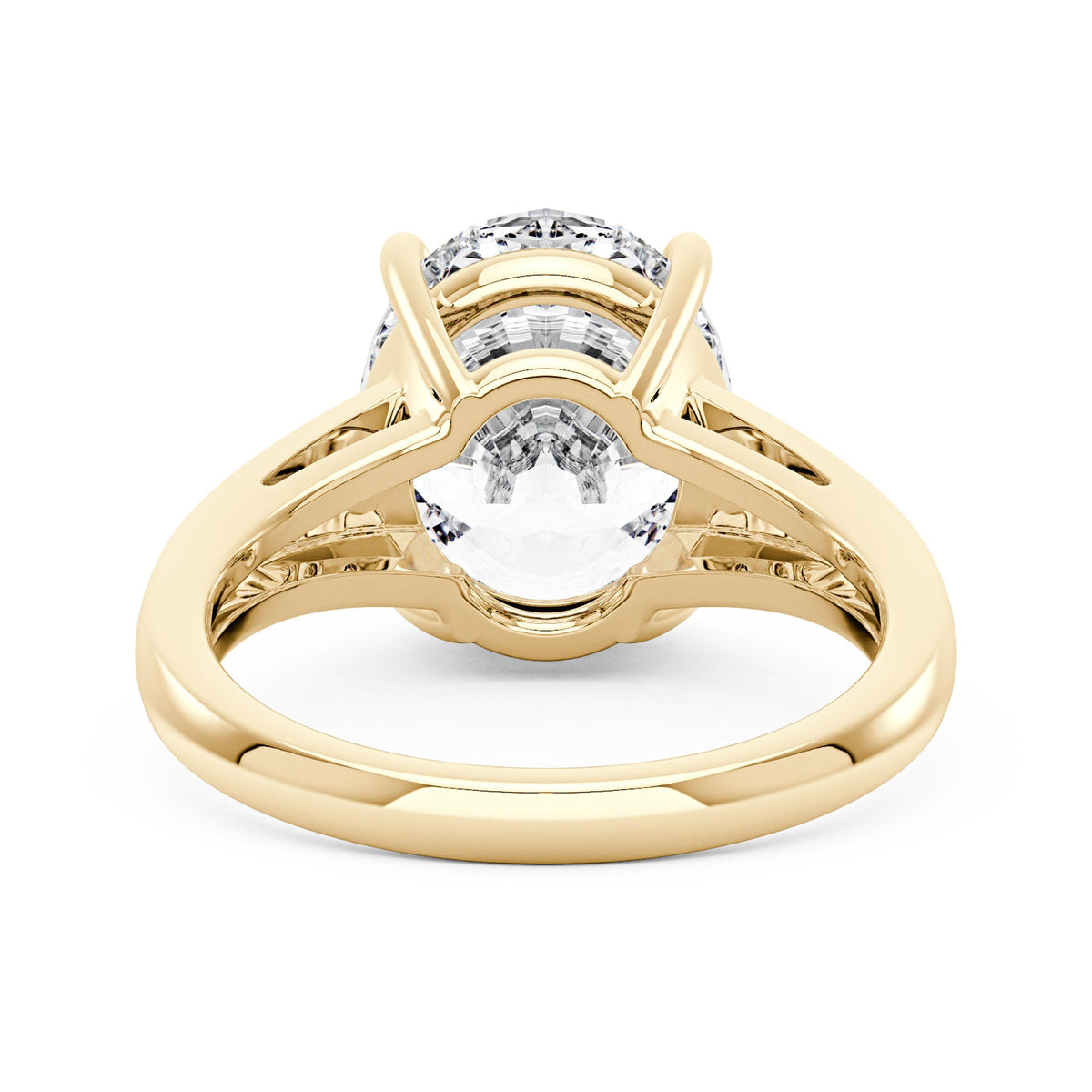 Oval Moissanite Side Accent Engagement Ring - NavianJewelry™