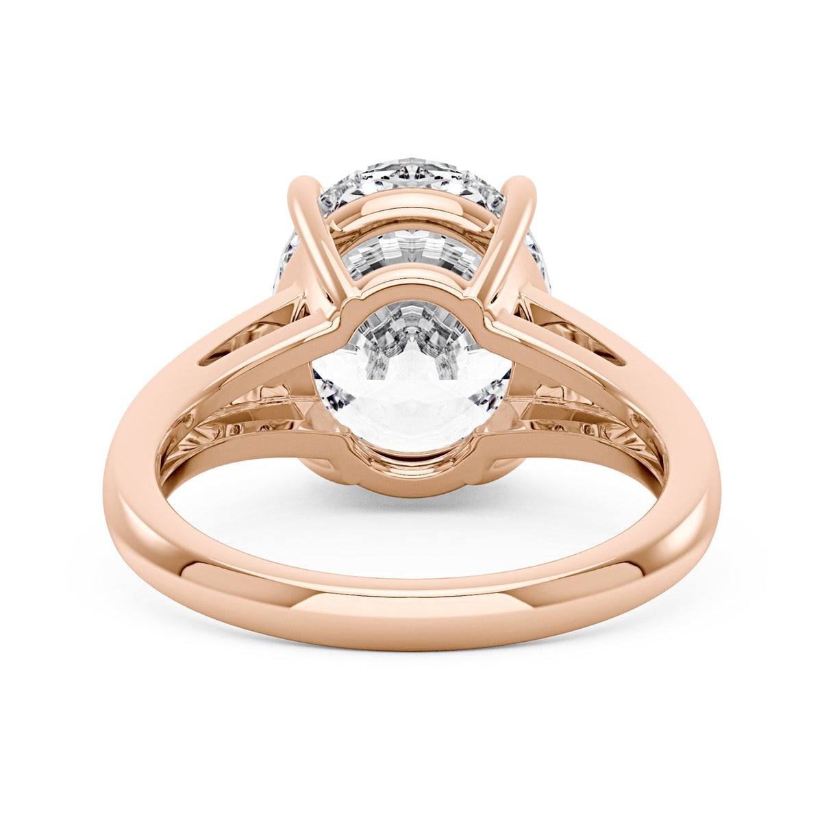 Oval Moissanite Side Accent Engagement Ring - NavianJewelry™