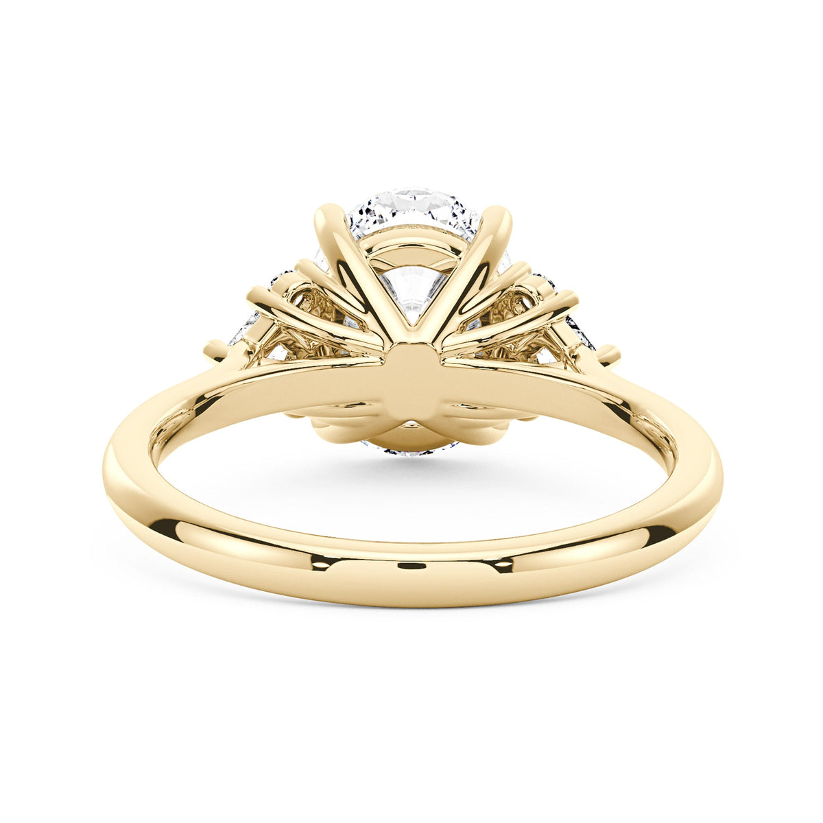 Oval Cut Moissanite Cluster Engagement Ring - NavianJewelry™
