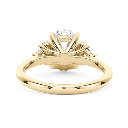 Oval Cut Moissanite Cluster Engagement Ring - NavianJewelry™