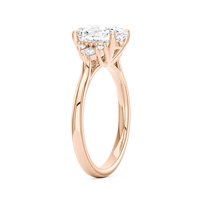 Oval Cut Moissanite Cluster Engagement Ring - NavianJewelry™