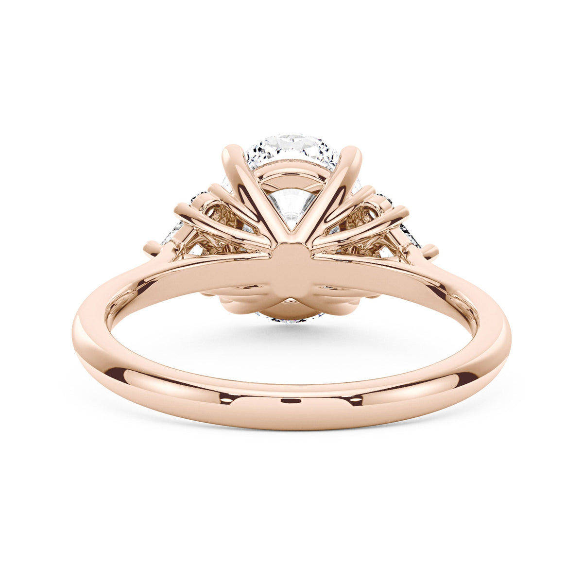 Oval Cut Moissanite Cluster Engagement Ring - NavianJewelry™
