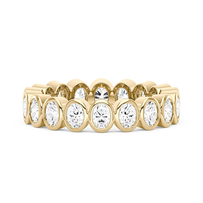 Oval Moissanite Bezel Eternity Band - NavianJewelry™
