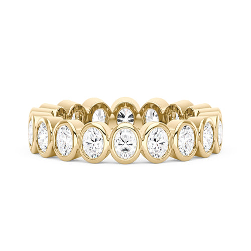 Oval Moissanite Bezel Eternity Band - NavianJewelry™