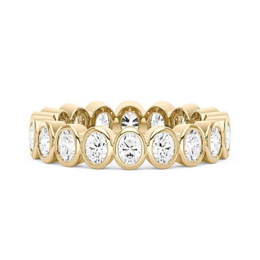 Oval Moissanite Bezel Eternity Band - NavianJewelry™