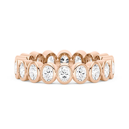 Oval Moissanite Bezel Eternity Band - NavianJewelry™