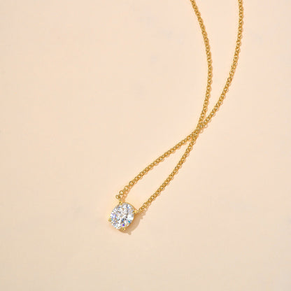 Oval Cut Moissanite Solitaire Pendant Necklace - NavianJewelry™