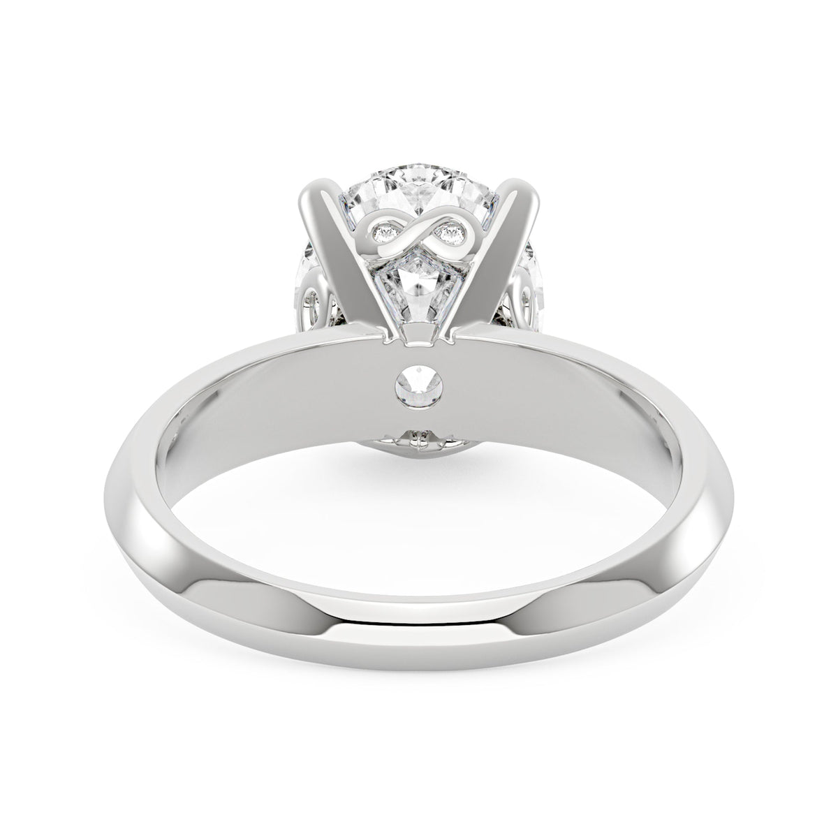 Oval Moissanite Engagement Ring with Pavé Double Row Band - NavianJewelry™