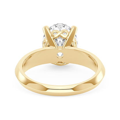 Oval Moissanite Engagement Ring with Pavé Double Row Band - NavianJewelry™