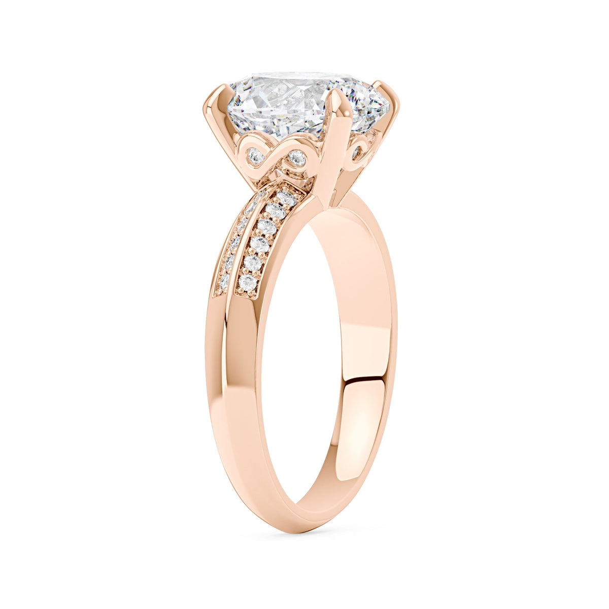 Oval Moissanite Engagement Ring with Pavé Double Row Band - NavianJewelry™