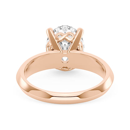 Oval Moissanite Engagement Ring with Pavé Double Row Band - NavianJewelry™