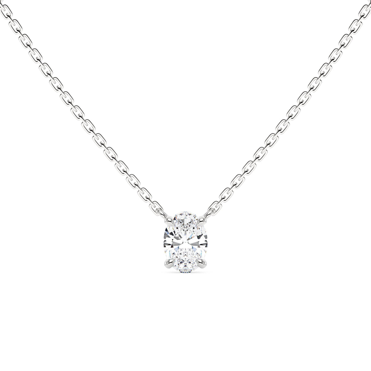 Oval Moissanite Pendant Necklace - NavianJewelry™