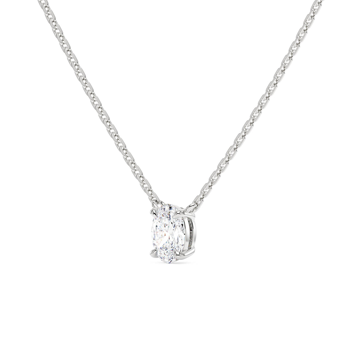 Oval Moissanite Pendant Necklace - NavianJewelry™