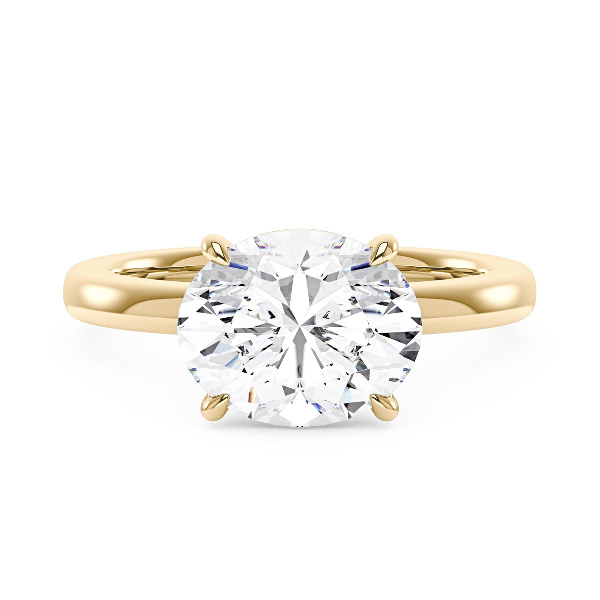Oval Moissanite Solitaire Engagement Ring - NavianJewelry™