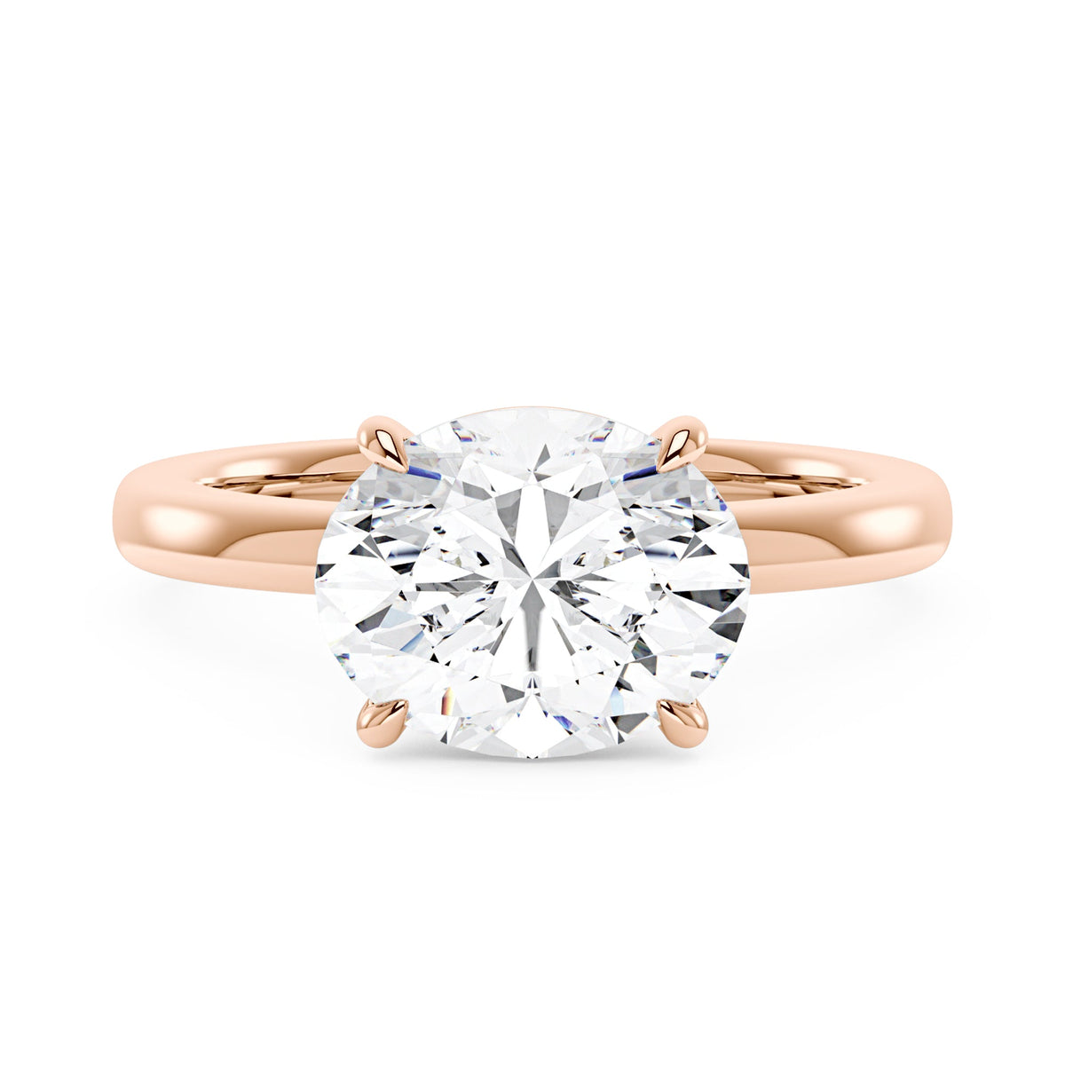 Oval Moissanite Solitaire Engagement Ring - NavianJewelry™