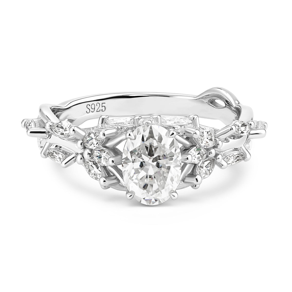 Oval Secret Garden Moissanite Engagement Ring - NavianJewelry™