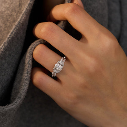 Oval Secret Garden Moissanite Engagement Ring - NavianJewelry™