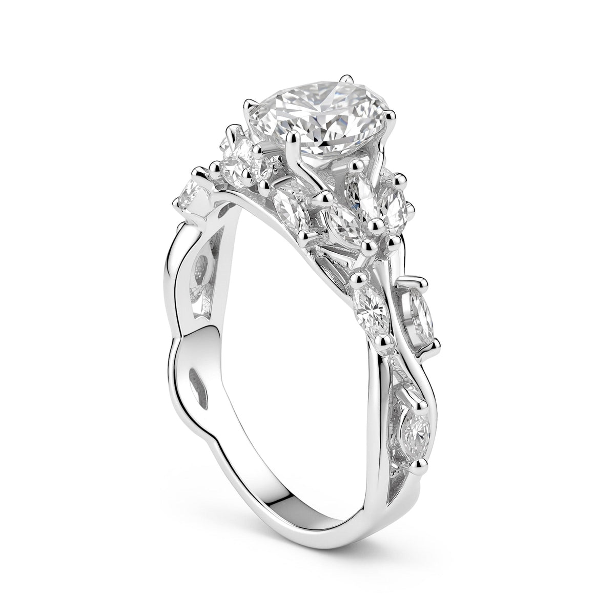 Oval Secret Garden Moissanite Engagement Ring - NavianJewelry™