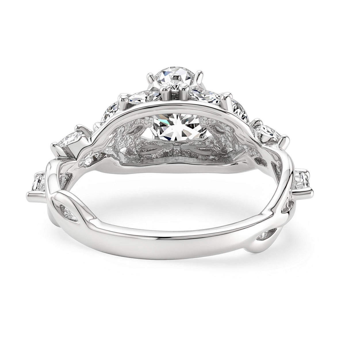 Oval Secret Garden Moissanite Engagement Ring - NavianJewelry™