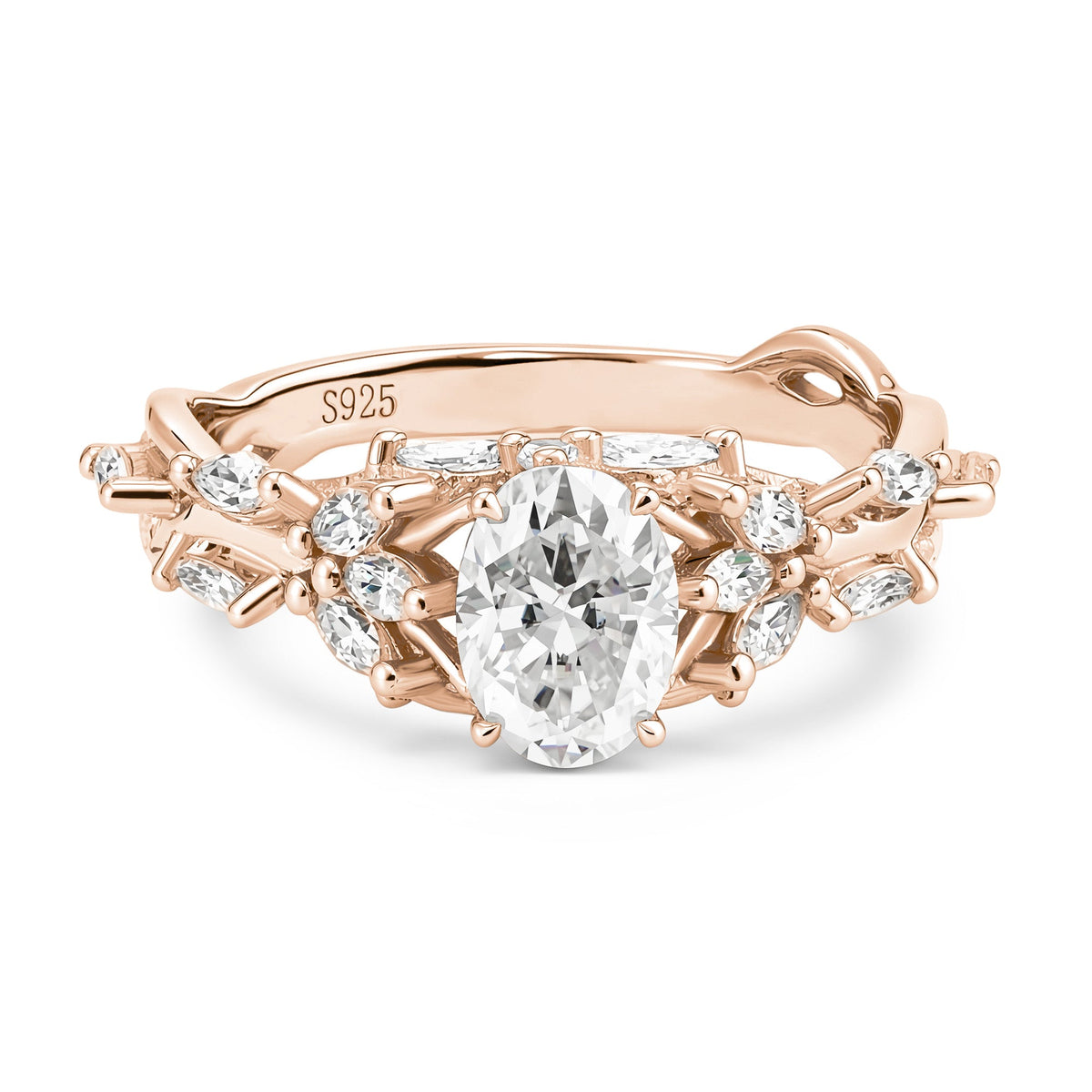 Oval Secret Garden Moissanite Engagement Ring - NavianJewelry™