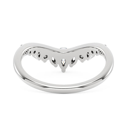 Arched Pear Marquise Moissanite Wedding Band - NavianJewelry™