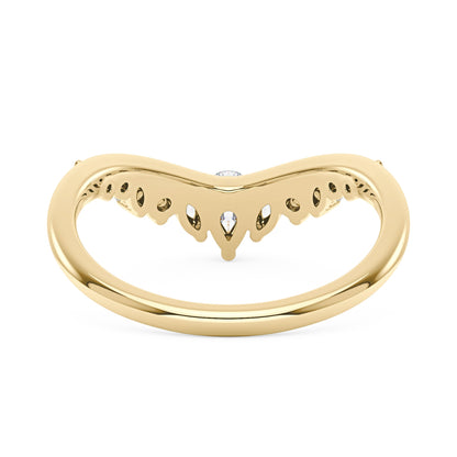 Arched Pear Marquise Moissanite Wedding Band - NavianJewelry™