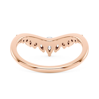 Arched Pear Marquise Moissanite Wedding Band - NavianJewelry™