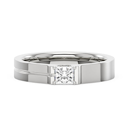 0.4 Carat Princess Moissanite Wedding Band - NavianJewelry™