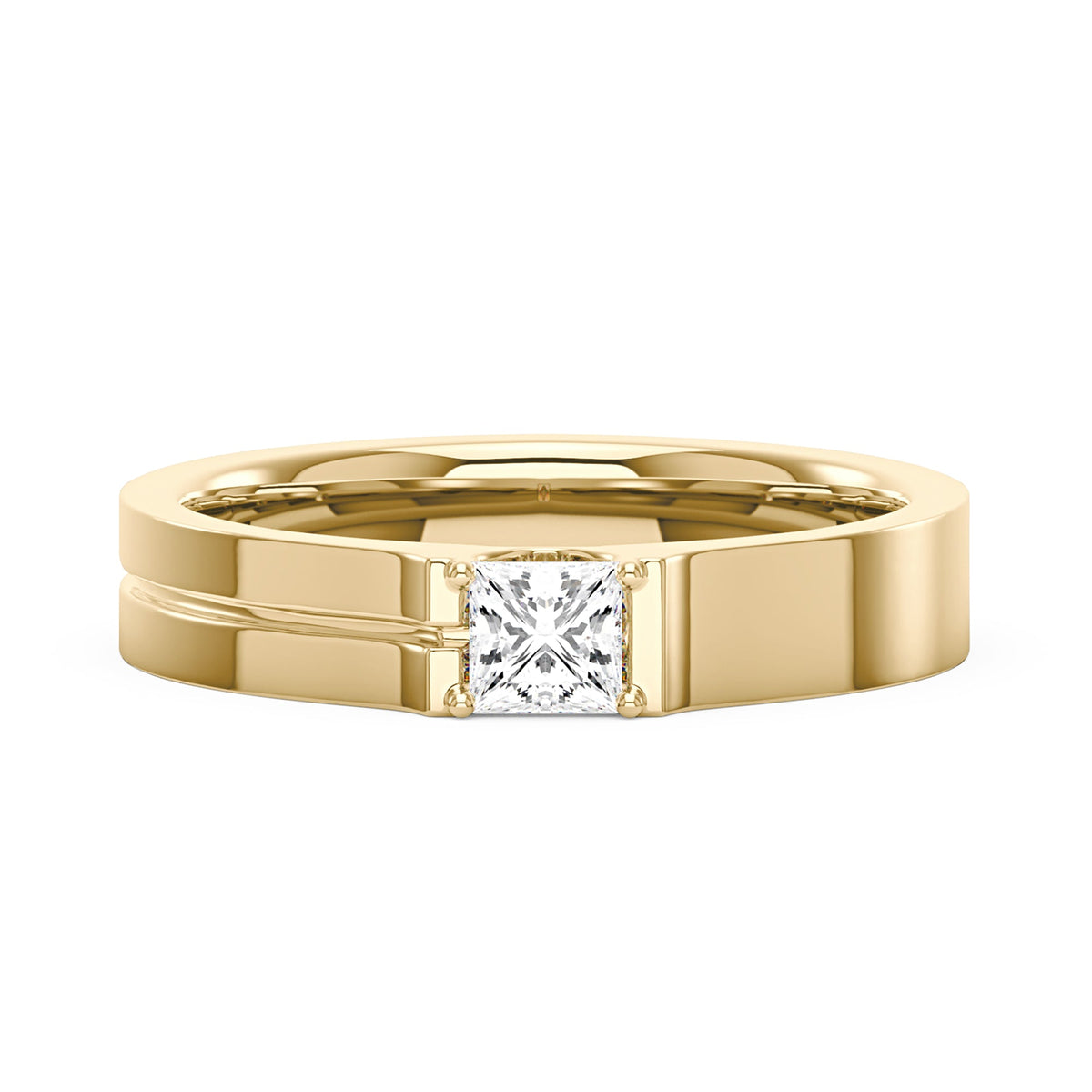 0.4 Carat Princess Moissanite Wedding Band - NavianJewelry™