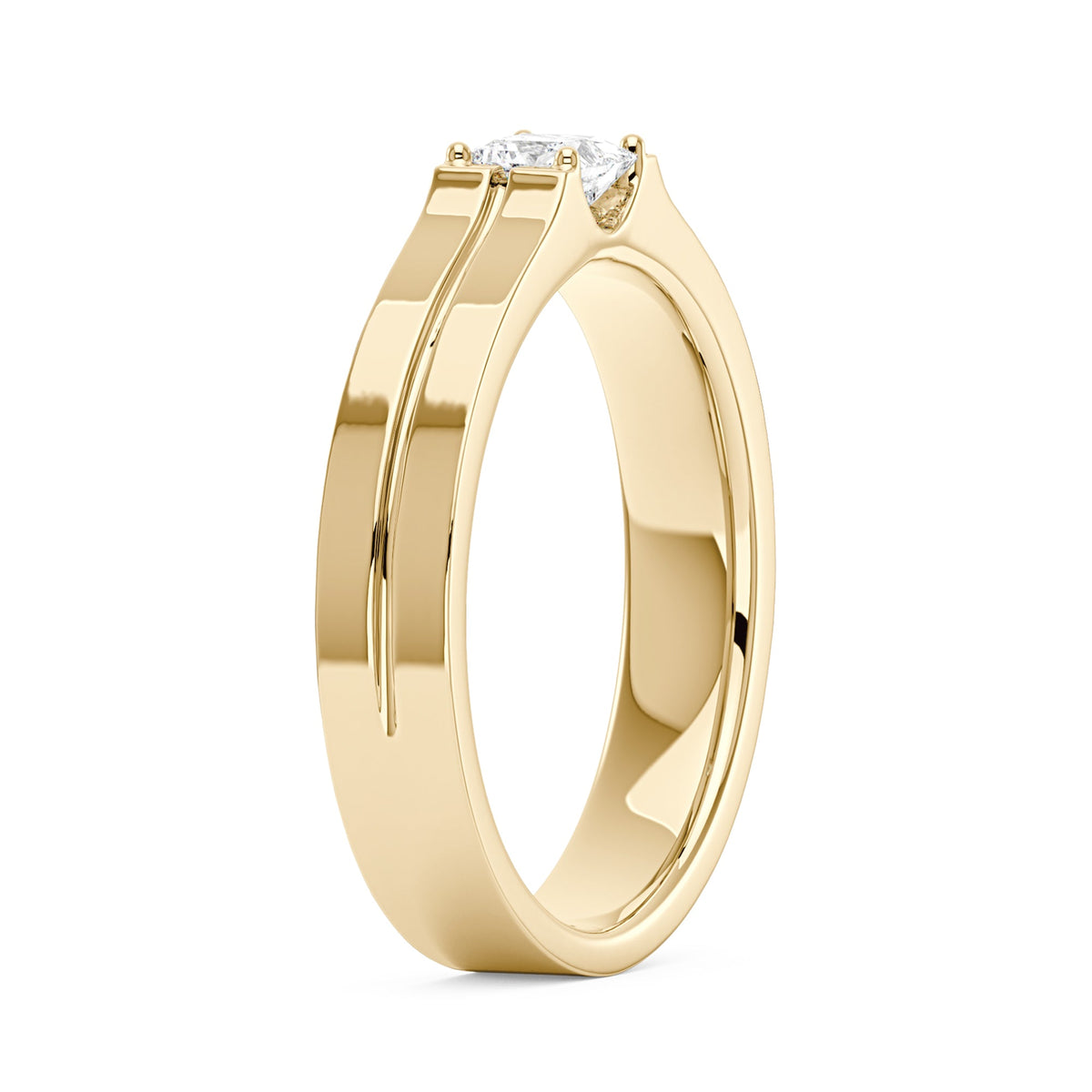 0.4 Carat Princess Moissanite Wedding Band - NavianJewelry™