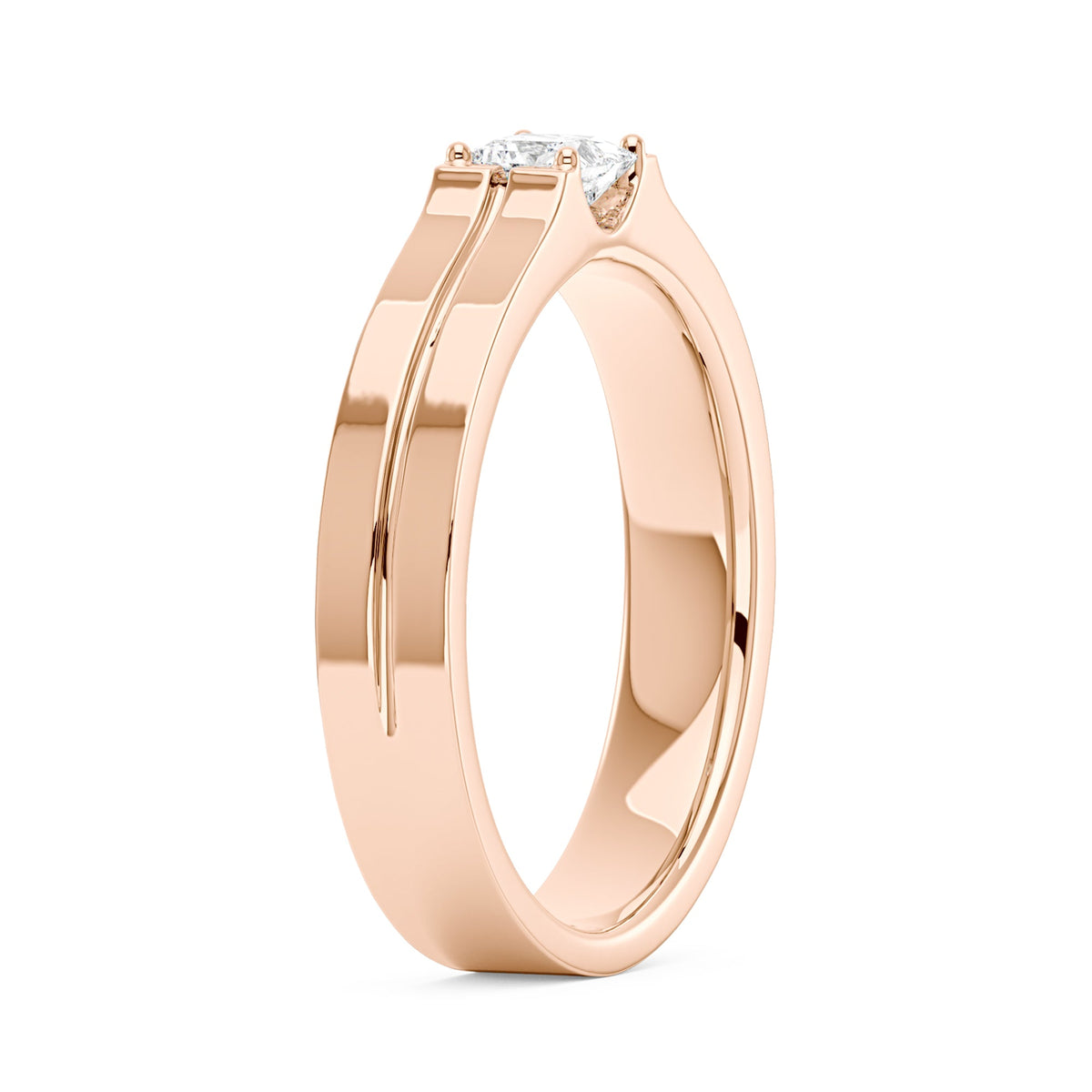 0.4 Carat Princess Moissanite Wedding Band - NavianJewelry™