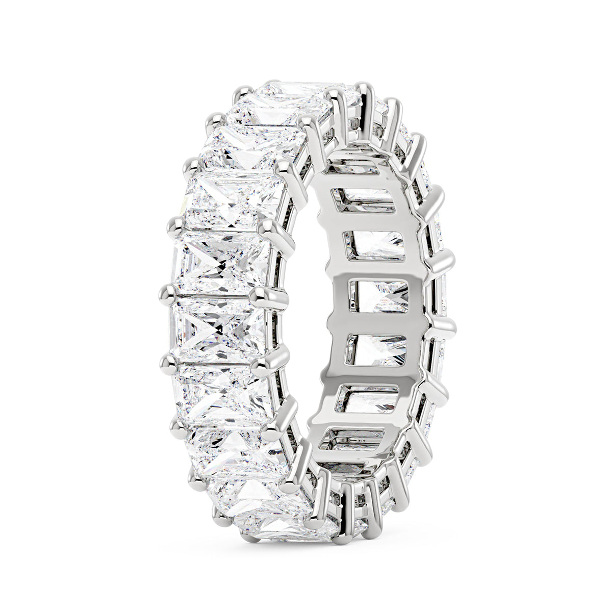 Radiant Cut Full Eternity Moissanite Wedding Band - NavianJewelry™