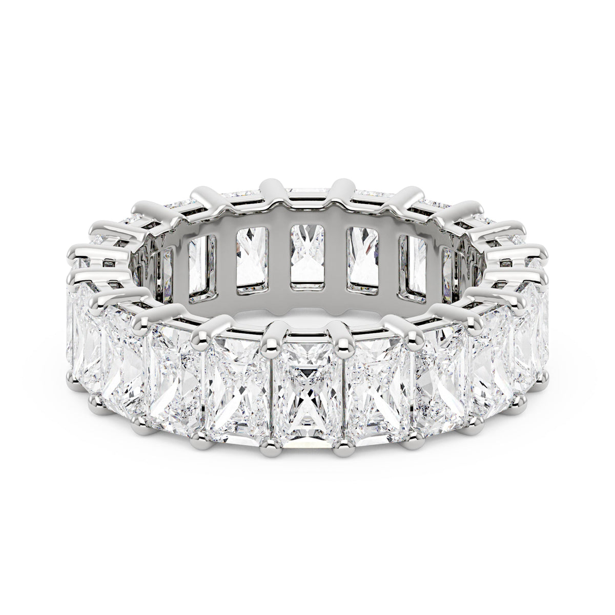 Radiant Cut Full Eternity Moissanite Wedding Band - NavianJewelry™